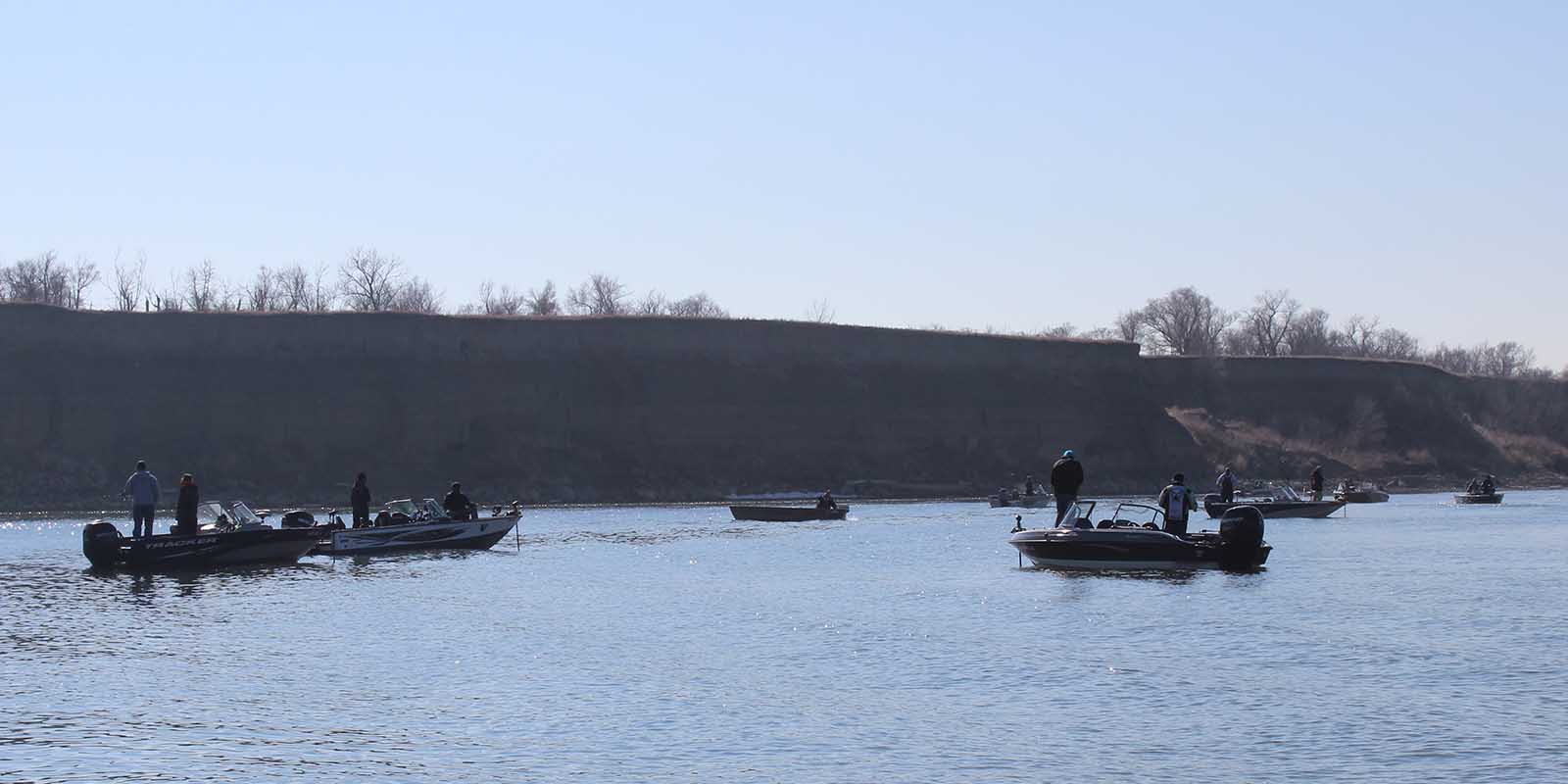 Boats in front of Hazleton Ramp